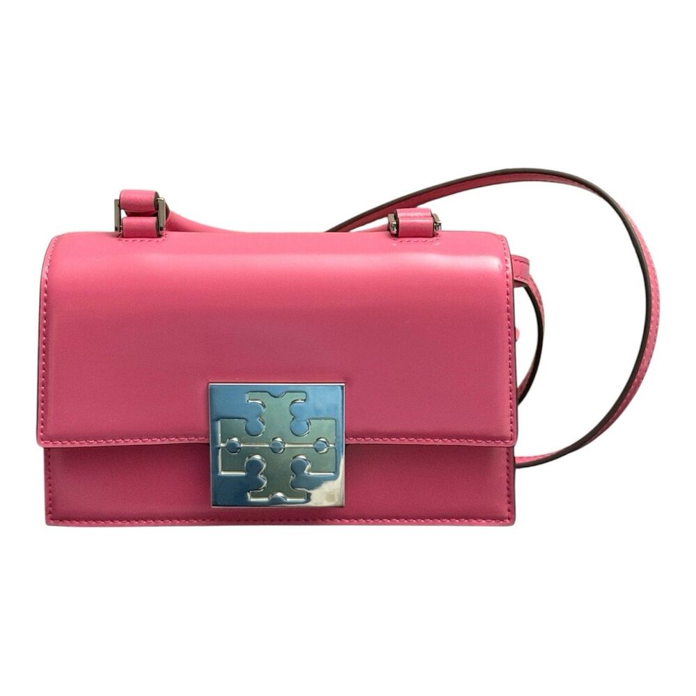 Tory Burch Bon Bon Spazzolato Mini Top Handle Bag Watermelon Pink New with tag